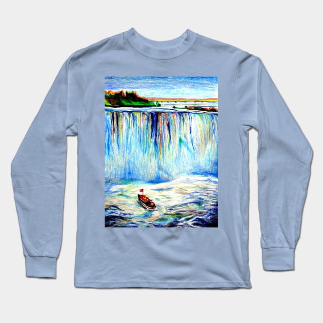 Niagara Falls Long Sleeve T-Shirt by danieljanda